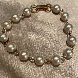 1928 Vintage Style Pearl Bracelet 7”